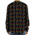 Gay Pride Gender Symbol Pattern Print Long Sleeve Baseball Jersey