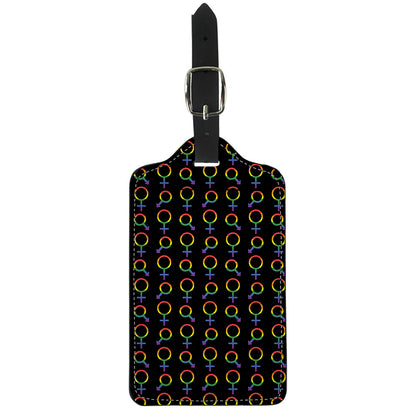 Gay Pride Gender Symbol Pattern Print Luggage Tag