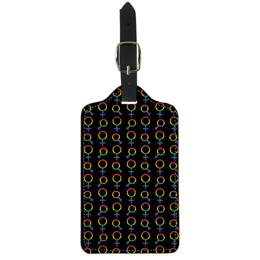 Gay Pride Gender Symbol Pattern Print Luggage Tag
