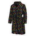 Gay Pride Gender Symbol Pattern Print Men's Bathrobe