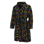 Gay Pride Gender Symbol Pattern Print Men's Bathrobe