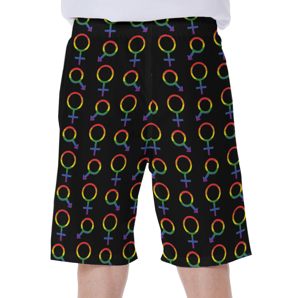 Gay Pride Gender Symbol Pattern Print Men's Beach Shorts