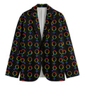 Gay Pride Gender Symbol Pattern Print Men's Blazer