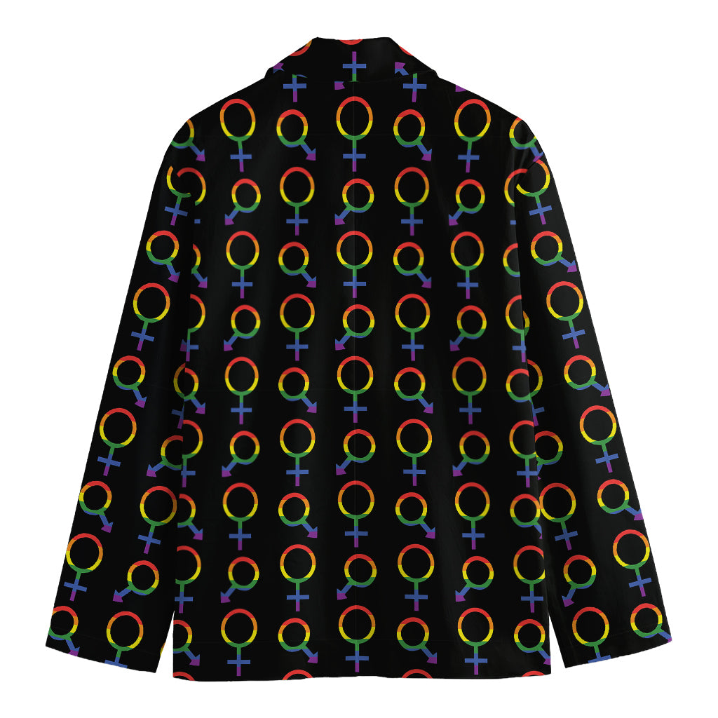Gay Pride Gender Symbol Pattern Print Men's Blazer