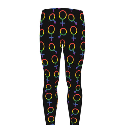 Gay Pride Gender Symbol Pattern Print Men's leggings