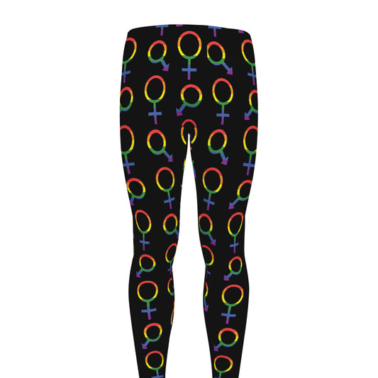 Gay Pride Gender Symbol Pattern Print Men's leggings