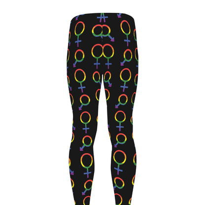 Gay Pride Gender Symbol Pattern Print Men's leggings