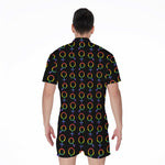 Gay Pride Gender Symbol Pattern Print Men's Rompers