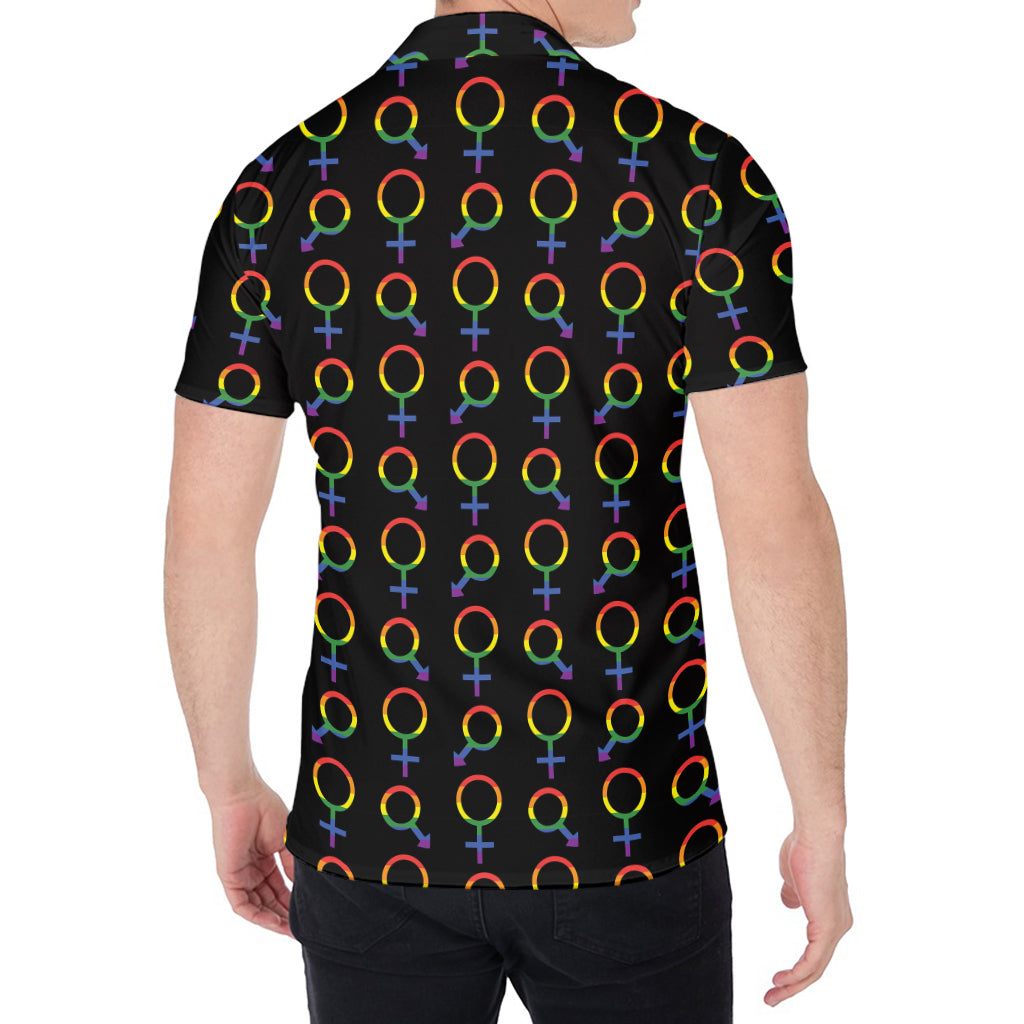 Gay Pride Gender Symbol Pattern Print Men's Shirt