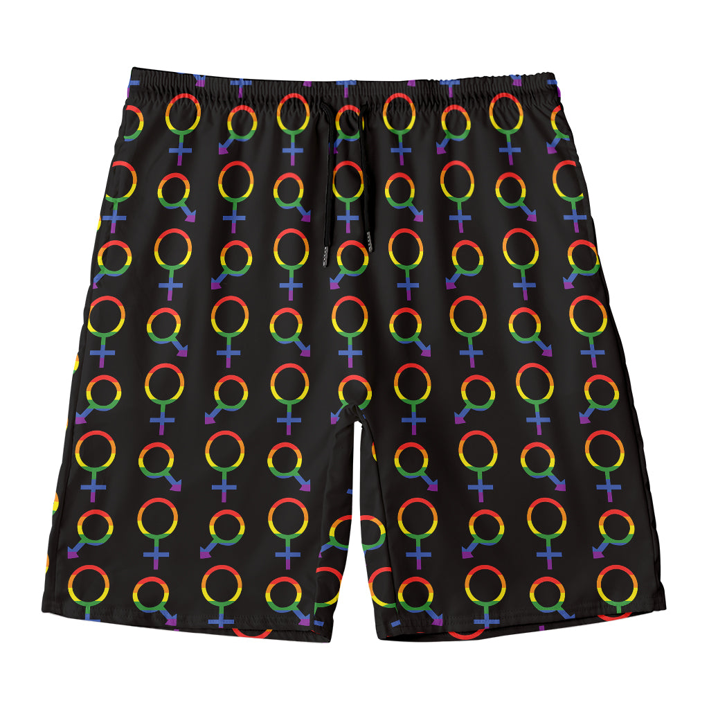 Gay Pride Gender Symbol Pattern Print Men's Swim Trunks