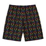 Gay Pride Gender Symbol Pattern Print Men's Swim Trunks