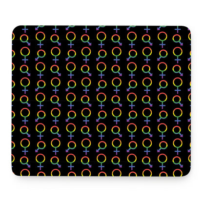 Gay Pride Gender Symbol Pattern Print Mouse Pad