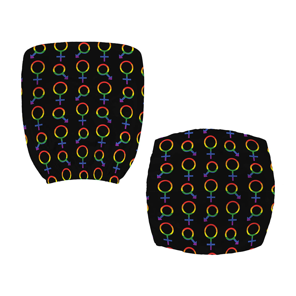 Gay Pride Gender Symbol Pattern Print Office Chair Cover