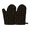 Gay Pride Gender Symbol Pattern Print Oven Mitts
