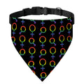 Gay Pride Gender Symbol Pattern Print Over The Collar Dog Bandana