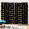 Gay Pride Gender Symbol Pattern Print Pencil Pleat Curtains