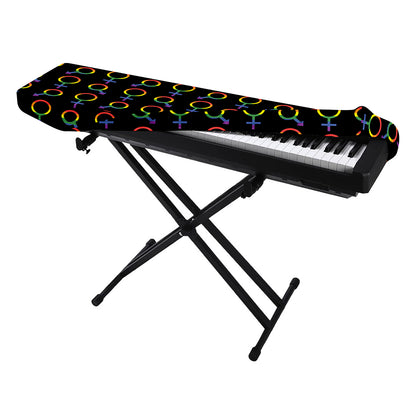 Gay Pride Gender Symbol Pattern Print Piano Keyboard Cover