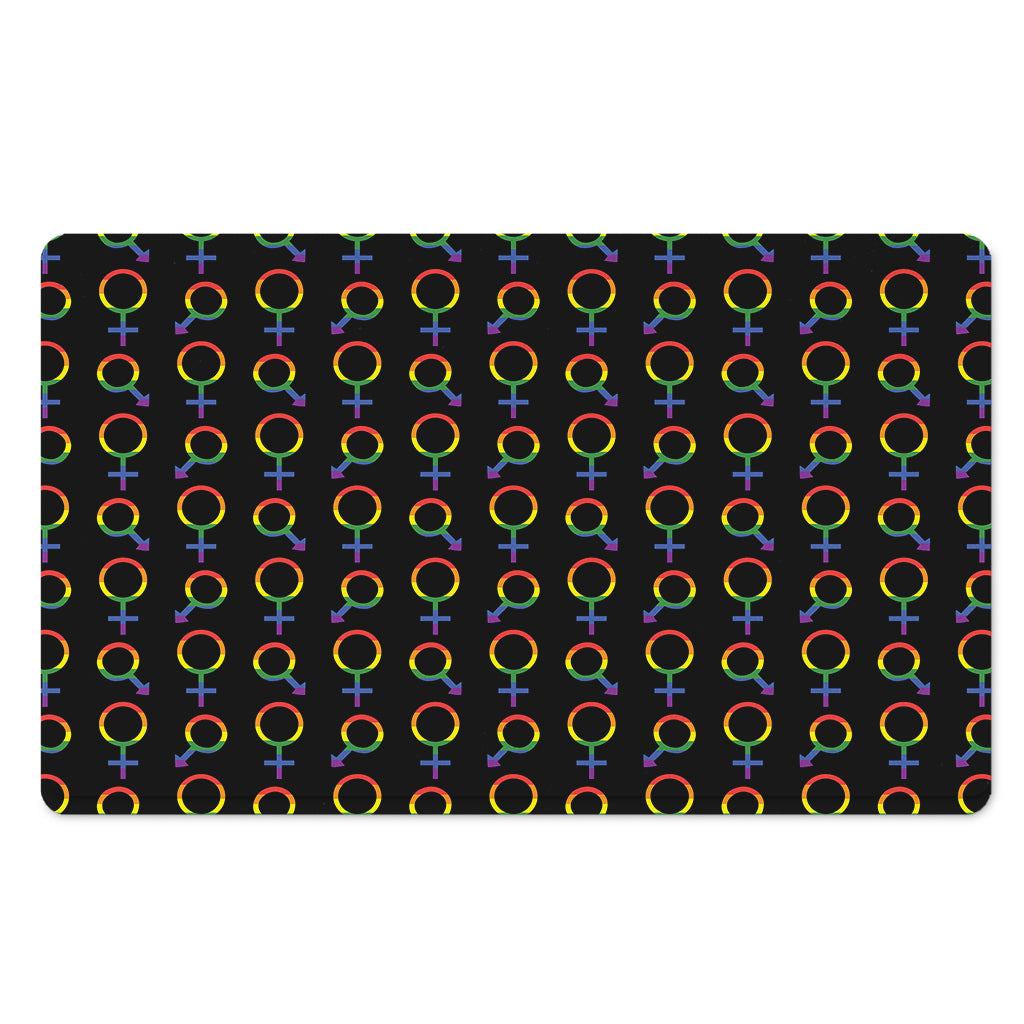 Gay Pride Gender Symbol Pattern Print Polyester Doormat