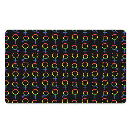 Gay Pride Gender Symbol Pattern Print Polyester Doormat