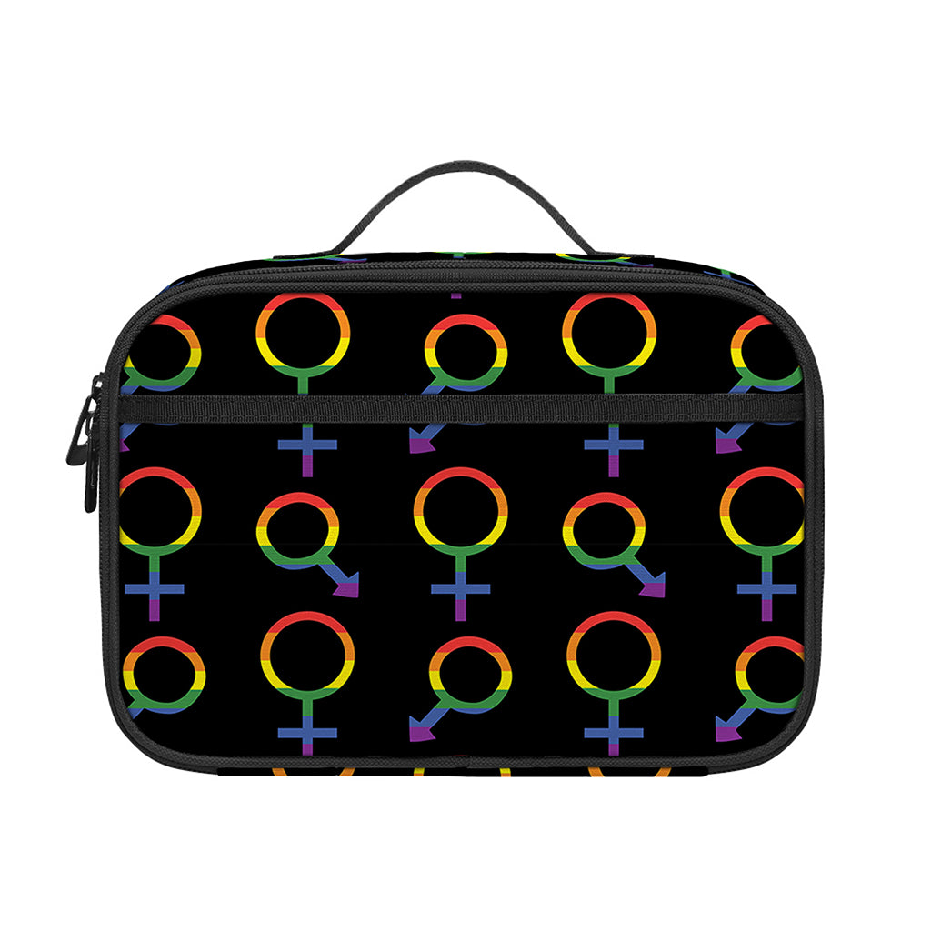 Gay Pride Gender Symbol Pattern Print Portable Lunch Bag