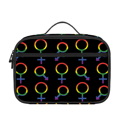 Gay Pride Gender Symbol Pattern Print Portable Lunch Bag