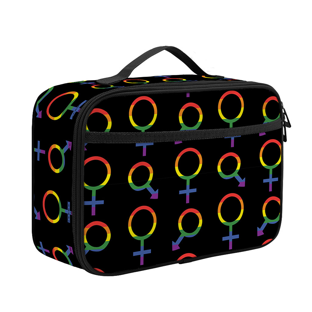 Gay Pride Gender Symbol Pattern Print Portable Lunch Bag