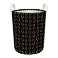 Gay Pride Gender Symbol Pattern Print Round Laundry Basket