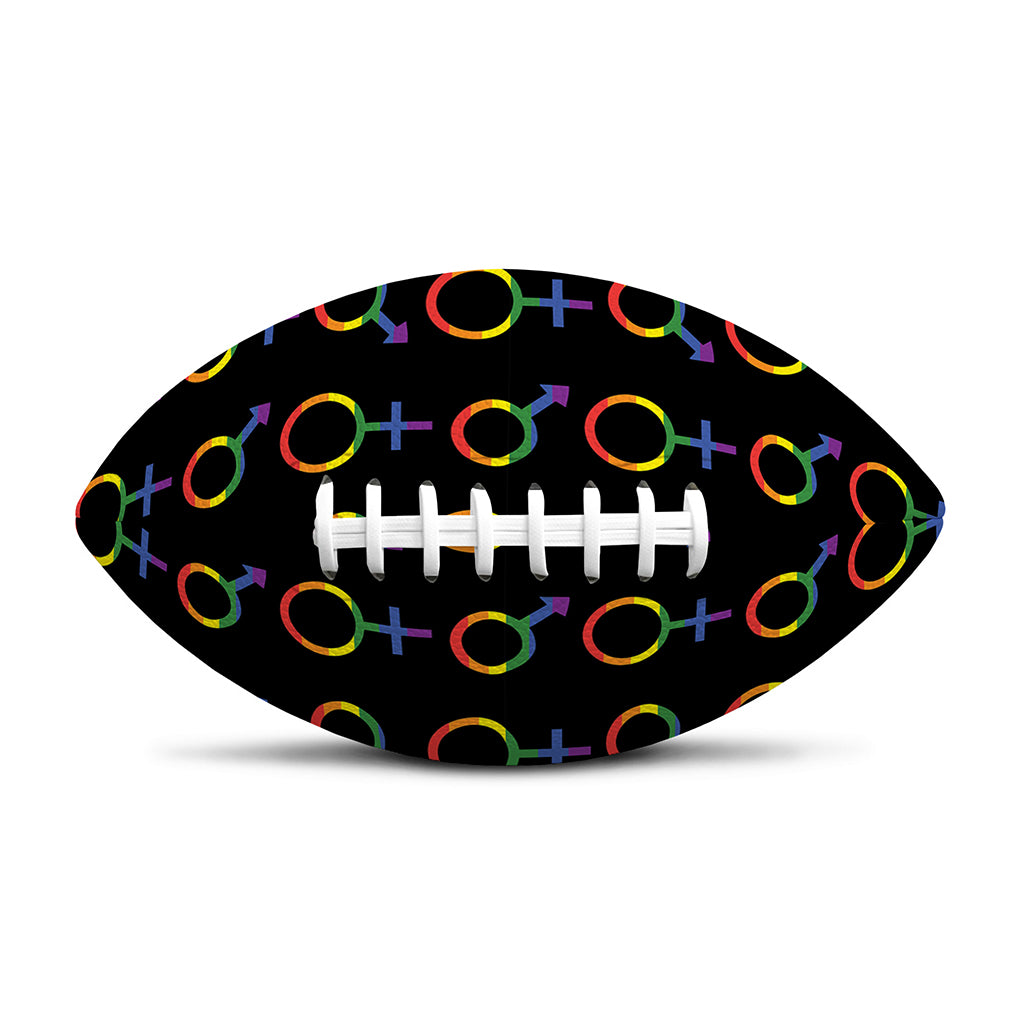 Gay Pride Gender Symbol Pattern Print Rugby Ball