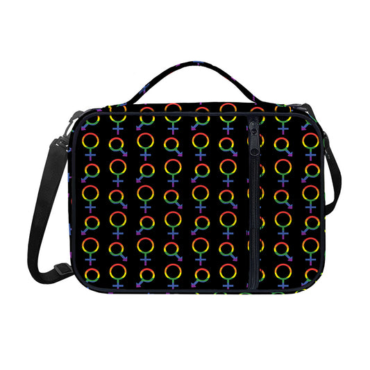 Gay Pride Gender Symbol Pattern Print Shoulder Strap Bible Bag