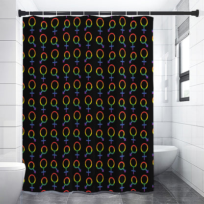 Gay Pride Gender Symbol Pattern Print Shower Curtain