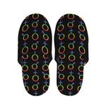 Gay Pride Gender Symbol Pattern Print Slippers