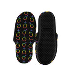 Gay Pride Gender Symbol Pattern Print Slippers