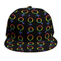 Gay Pride Gender Symbol Pattern Print Snapback Cap