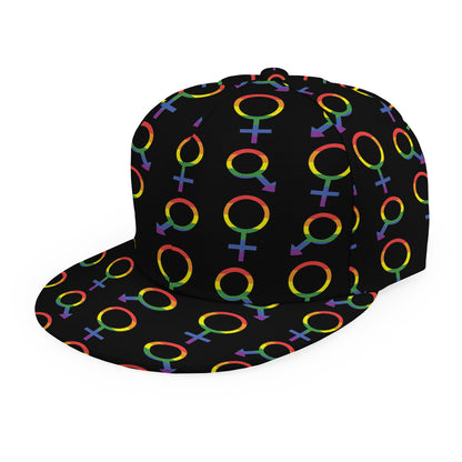 Gay Pride Gender Symbol Pattern Print Snapback Cap