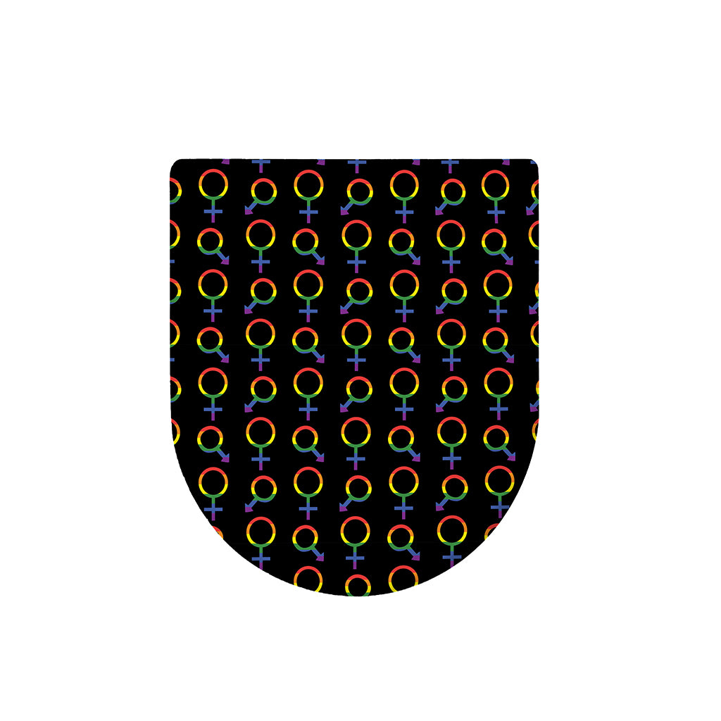 Gay Pride Gender Symbol Pattern Print Toilet Lid Cover