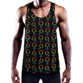 Gay Pride Gender Symbol Pattern Print Men's Workout Tank Top