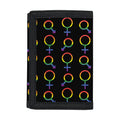 Gay Pride Gender Symbol Pattern Print Trifold Wallet