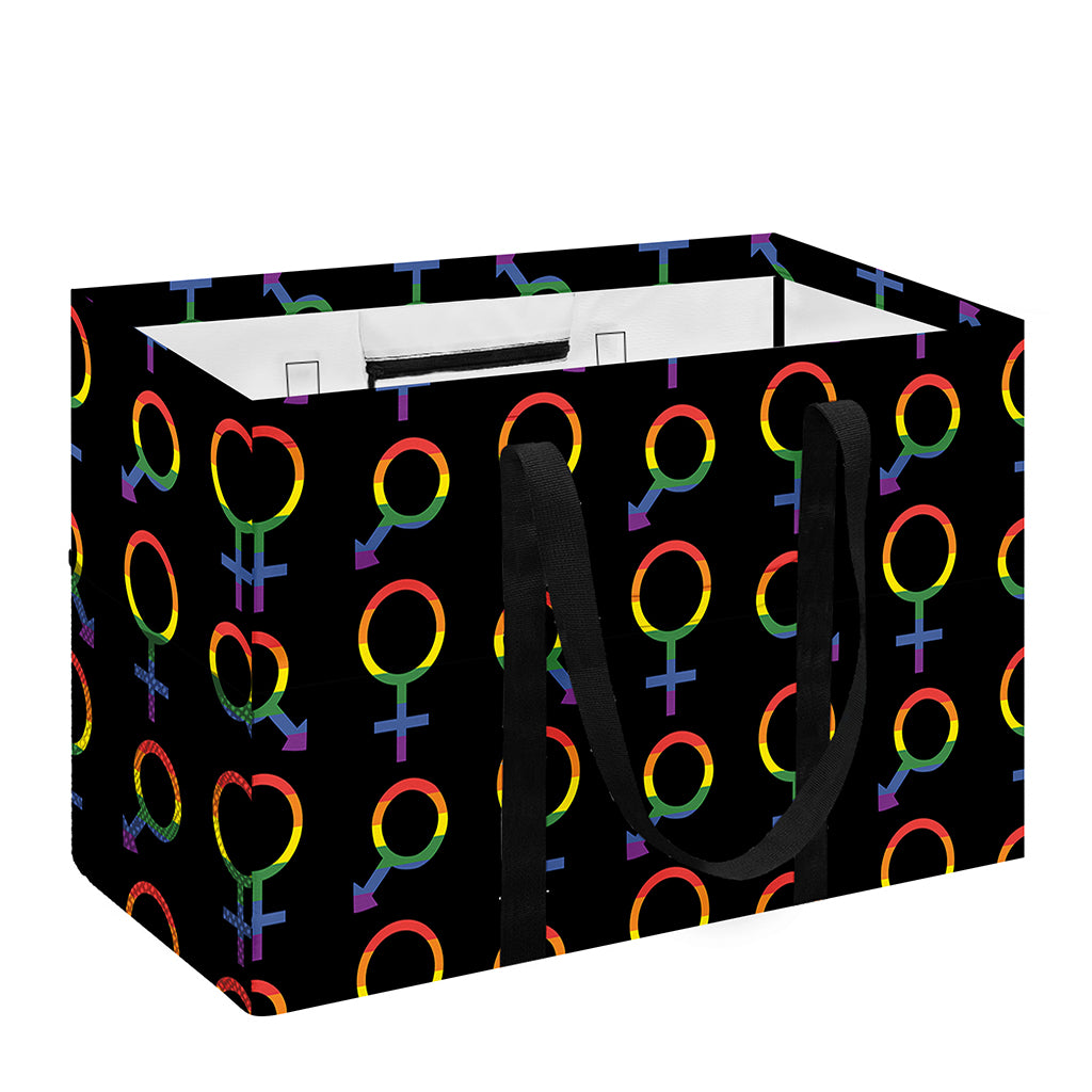 Gay Pride Gender Symbol Pattern Print Utility Tote Bag