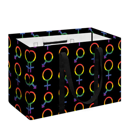 Gay Pride Gender Symbol Pattern Print Utility Tote Bag