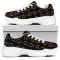 Gay Pride Gender Symbol Pattern Print White Chunky Shoes