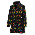 Gay Pride Gender Symbol Pattern Print Women's Bathrobe