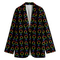 Gay Pride Gender Symbol Pattern Print Women's Cotton Blazer
