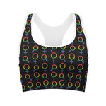 Gay Pride Gender Symbol Pattern Print Women's Sports Bra