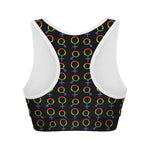 Gay Pride Gender Symbol Pattern Print Women's Sports Bra
