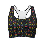 Gay Pride Gender Symbol Pattern Print Women's Sports Bra