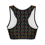 Gay Pride Gender Symbol Pattern Print Women's Sports Bra