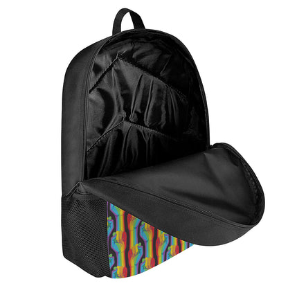 Gay Pride Hand Sign Pattern Print 17 Inch Backpack