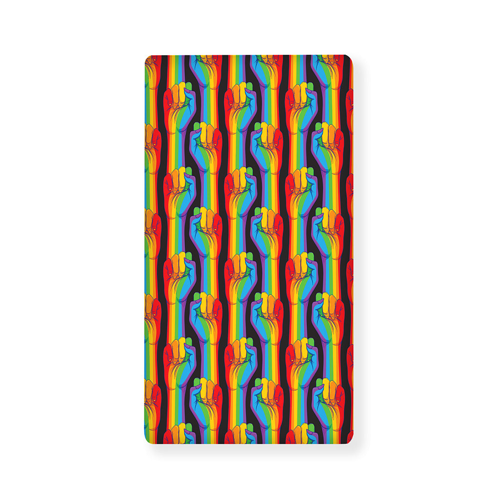 Gay Pride Hand Sign Pattern Print Baby Crib Sheet