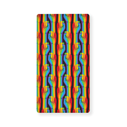Gay Pride Hand Sign Pattern Print Baby Crib Sheet