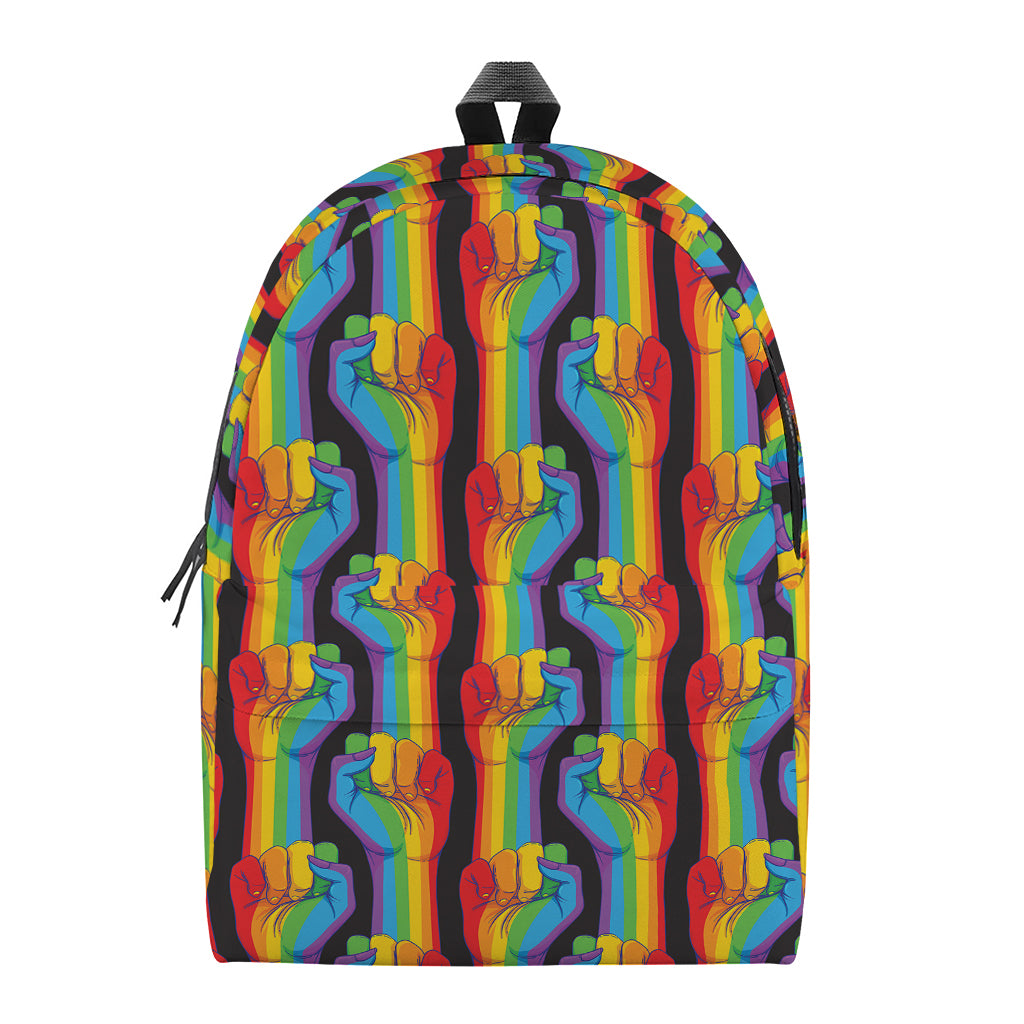 Gay Pride Hand Sign Pattern Print Backpack